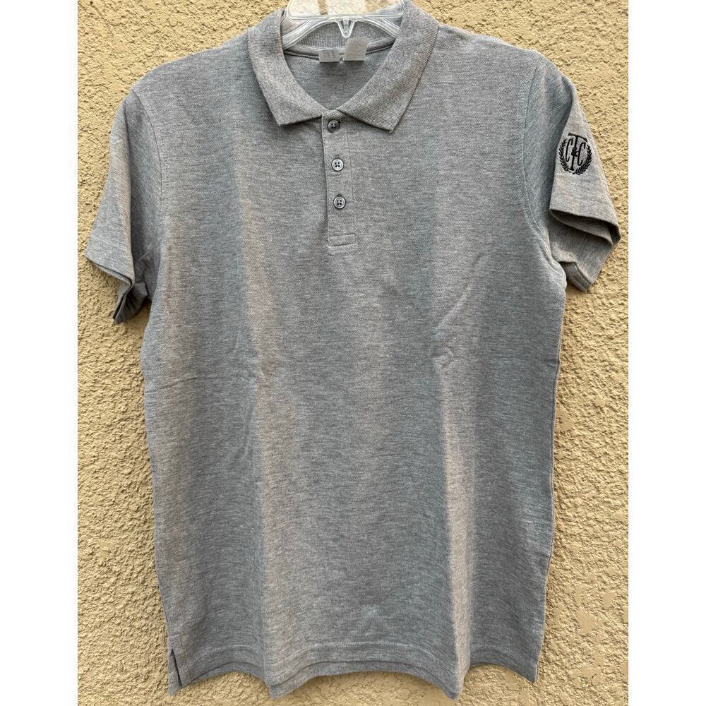 Polo Gray Golf Logo Youth Large